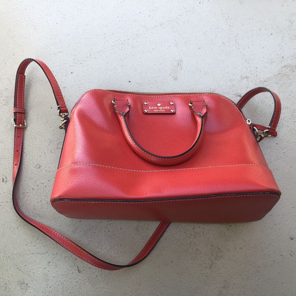 kate spade red wool purse