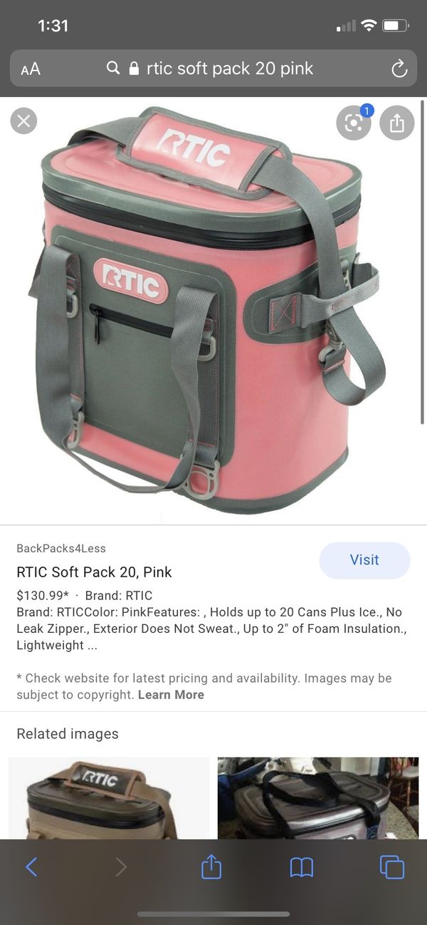 pink rtic cooler 20