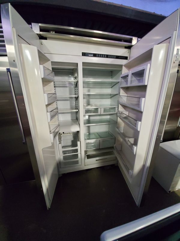 Viking stainless steel 48” built in side by side refrigerator for Sale