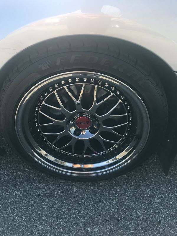 ESR sr01 Black Chrome wheels + tires for Sale in Fontana, CA - OfferUp