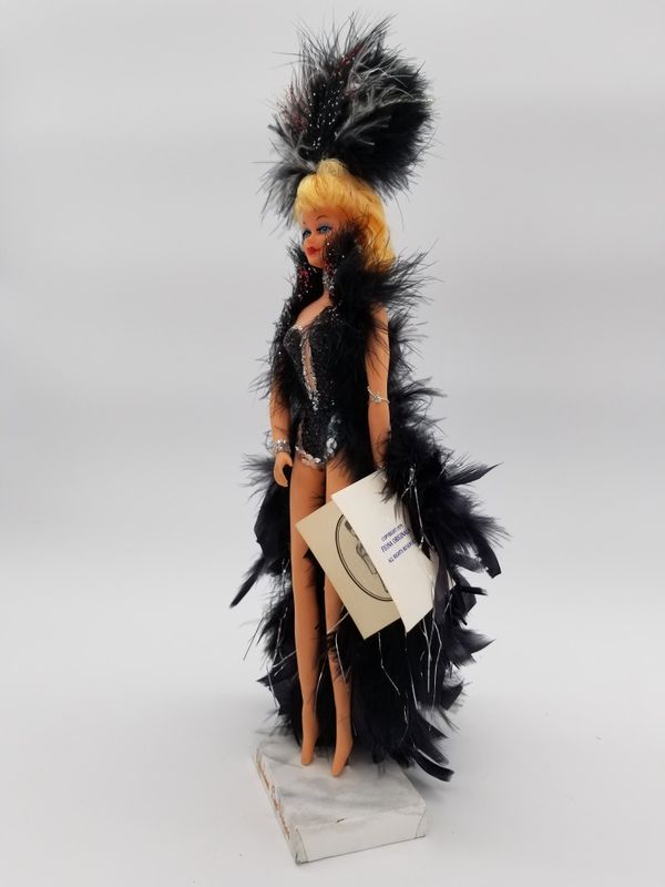 Vintage 1979 Fiona Original Fabulous Las Vegas Showgirl Doll Black Burlesque Dancer Ab For Sale 