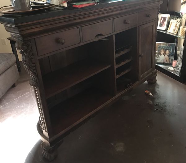 Ashley Furniture Marble Top Wood Bar for Sale in Peoria, AZ OfferUp