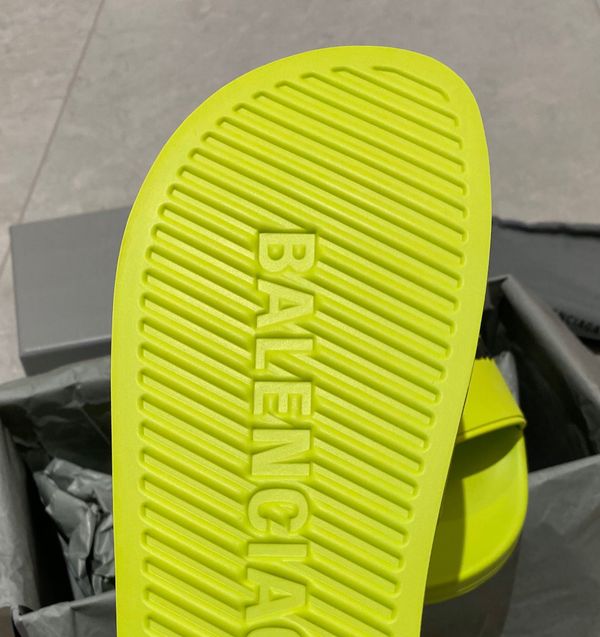 balenciaga slides yellow