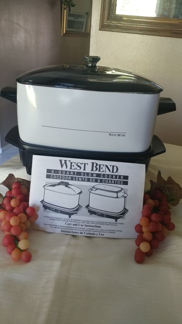 Vintage West Bend Slo Slow Cooker 6 QT Griddle and Rack Insert 75.00