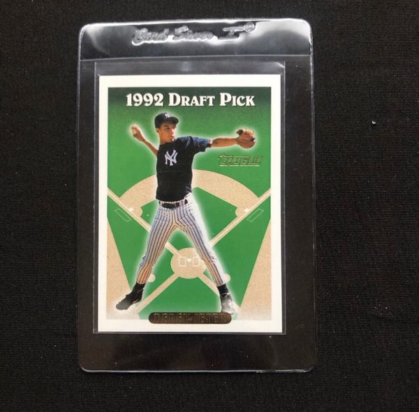 (2 cards) 1992 draft pick Topps Gold Derek Jeter baseball card #98 New