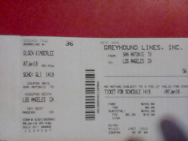 greyhound bus tickets for 1