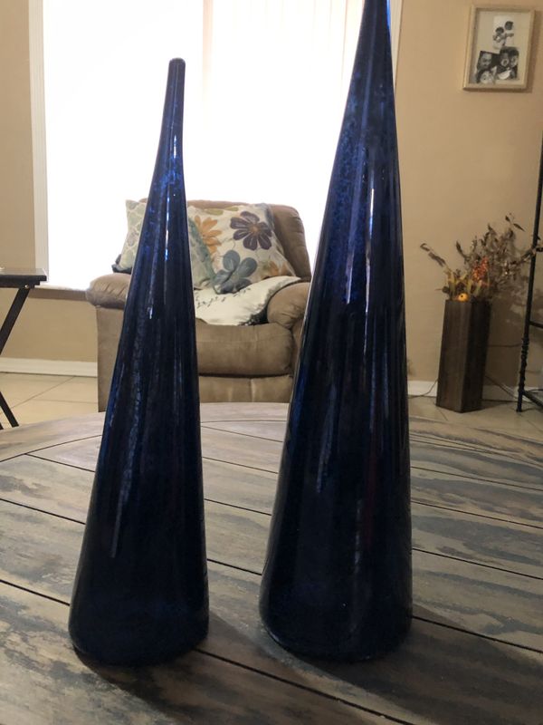 Christmas Tree Robert Stanley collection blue figural stoneware blue