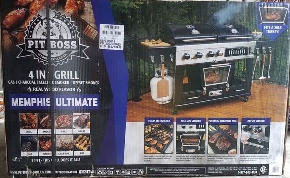 Pit Boss Memphis Ultimate 4 In 1 Gas Charcoal Smoker New