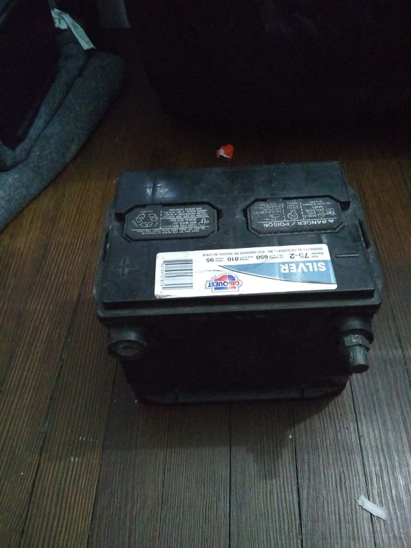 Side post used car battery with extensions can be used as