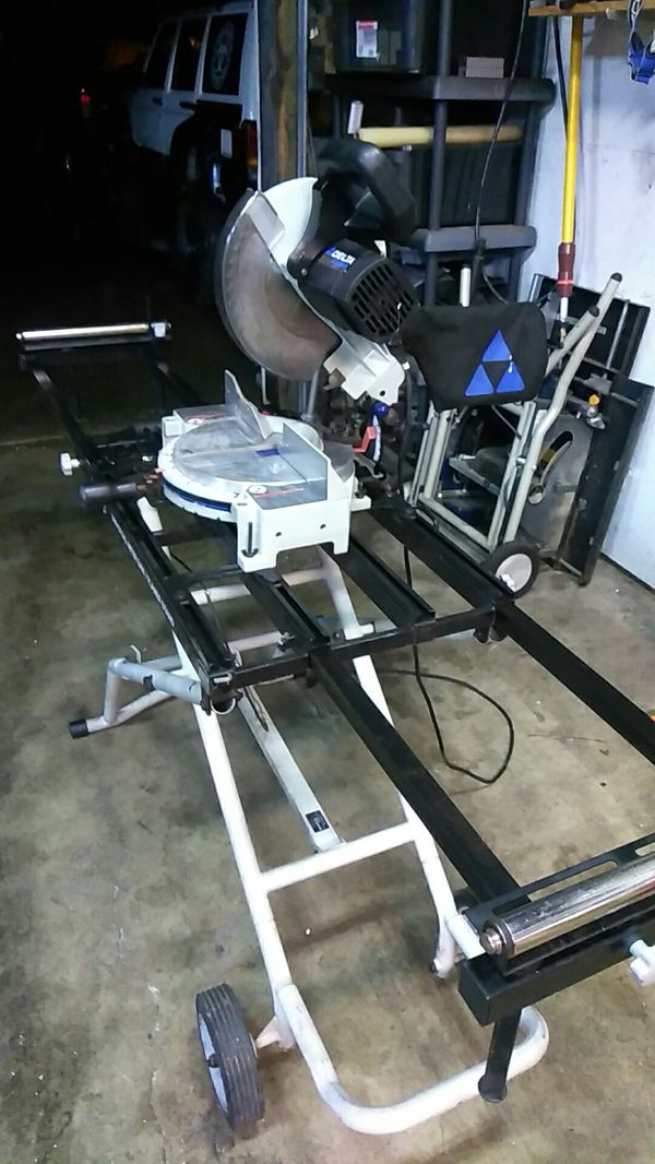 Delta Shopmaster miter saw on collapsible stand for Sale in Kent, WA ...