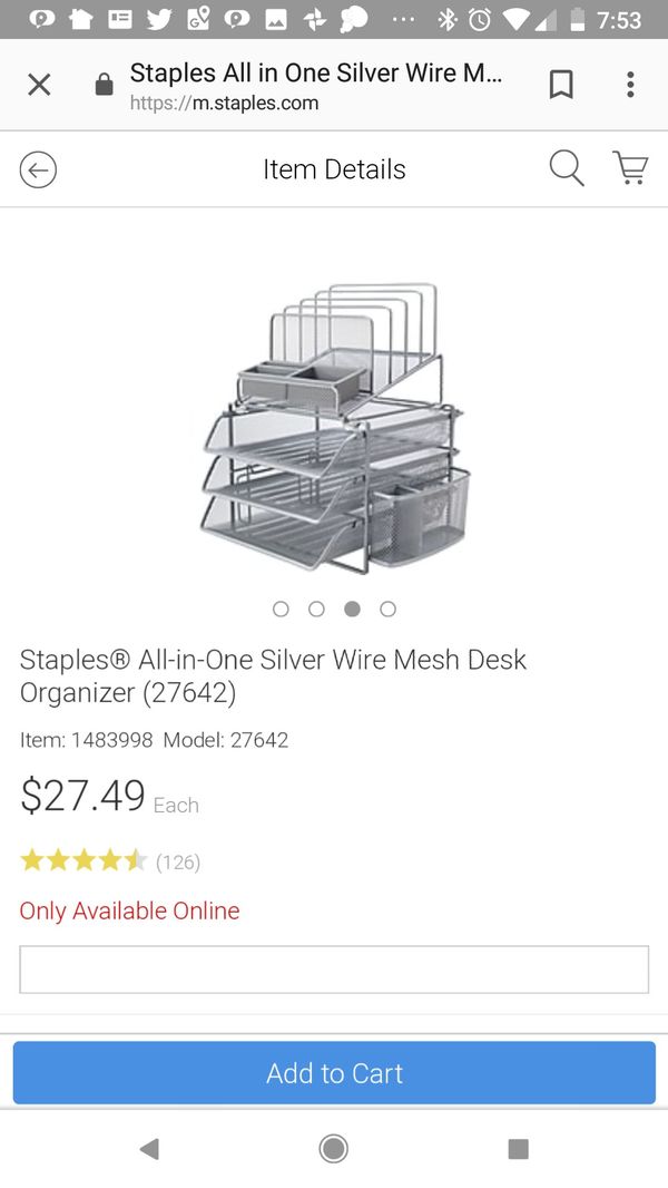 New Staples All In One Wire Mesh Desk Organizer For Orange Open In The Appcontinue To Mobile Website