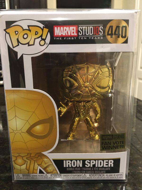 gold iron spider funko pop