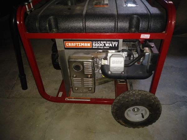 Craftsman Briggs & Stratton Generator, 5600 Watt 10 HP for Sale in ...