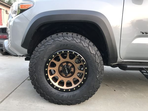 Brand new 2019 tacoma METHOD NV BRONZE wheels with bfgoodrich ko2 LT285 ...