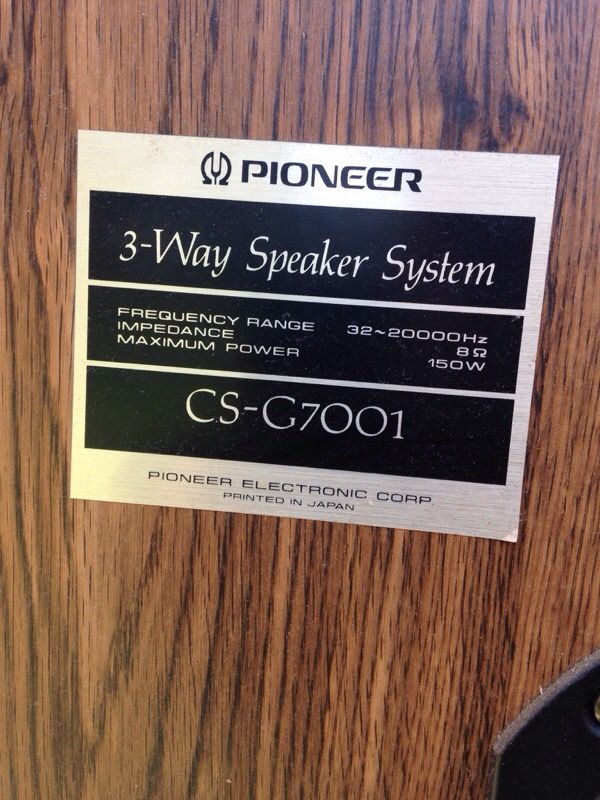 Set of Pioneer CS - G7001 / 3-way Speakers for Sale in Weatherford, TX ...