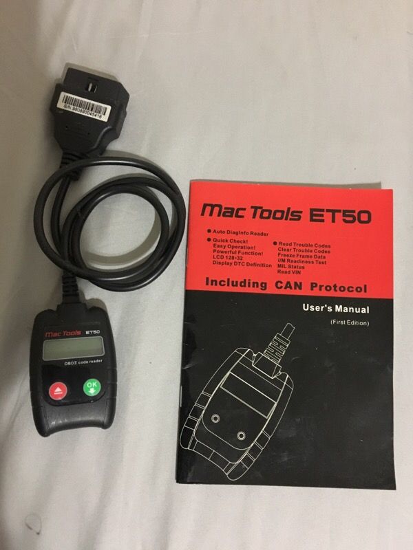 Mac Tools Et50 Instruction Manual