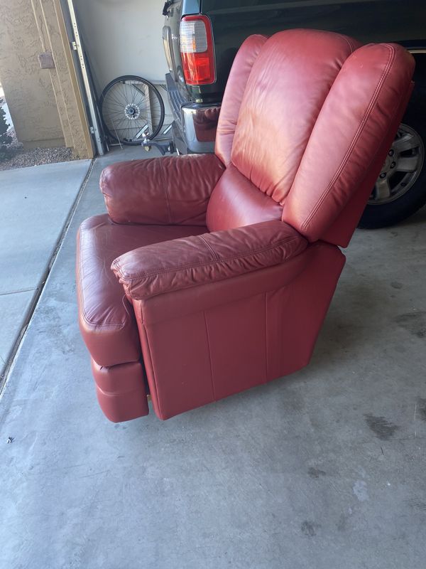 Lazboy red leather recliner for Sale in Sun City, AZ OfferUp