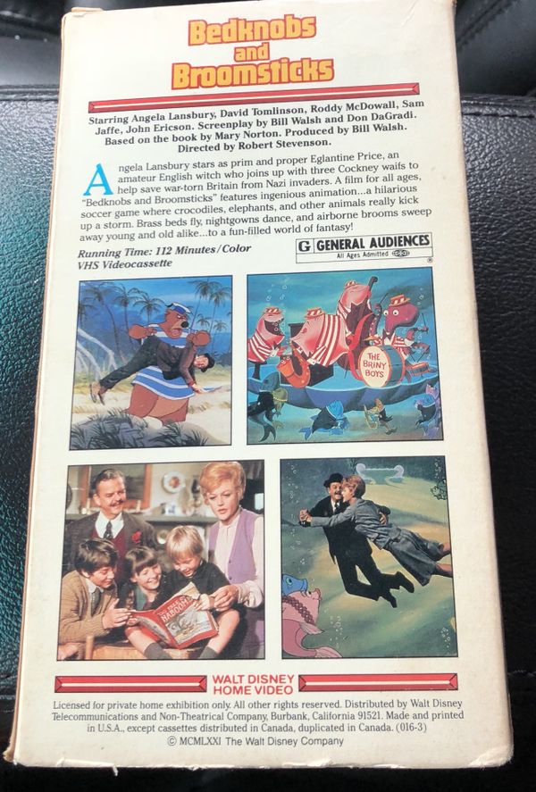 Walt Disney Home Video Bedknobs and Broomsticks VHS for Sale in ...