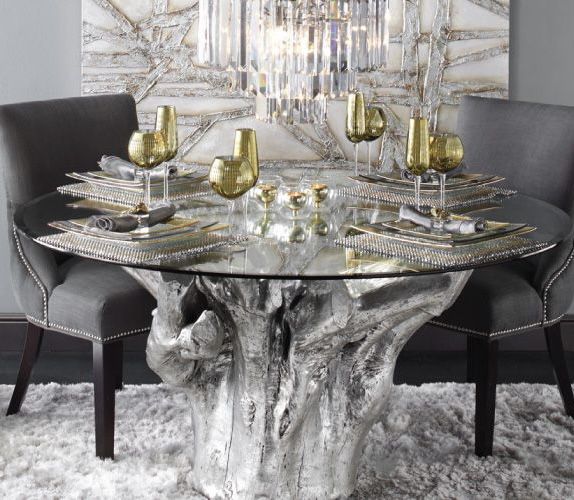 zgallery stainless steel glass table