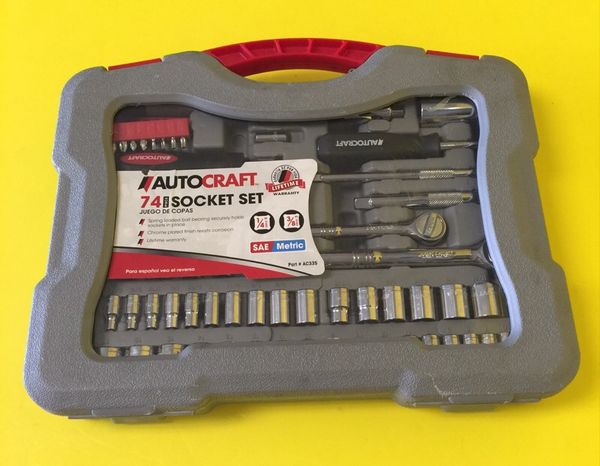 AutoCraft 74 PC Socket Set - AC335 - BRAND NEW NEVER BEEN USED for Sale ...