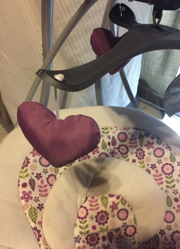 Graco Swing Purple Flower Print With Purple Hearts For Sale In Long Beach Ca Offerup