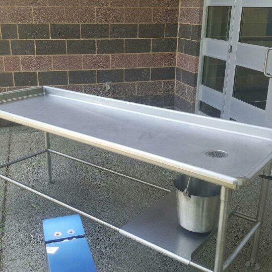 Embalming Table Station Commercial Autopsy Table 7ft Stainless steel