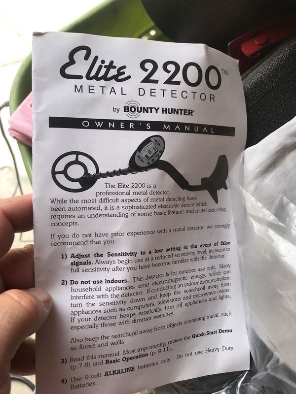 Elite 2200 Bounty Hunter Metal Detector New Only Used For An Hour Digital Screen For Sale In Highland Ca Offerup
