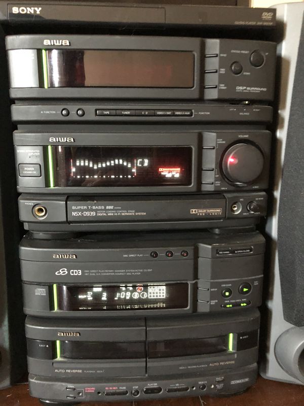 Aiwa NSXD939 Dolby ProLogic Surround Sound DSP sound mode Stereo w