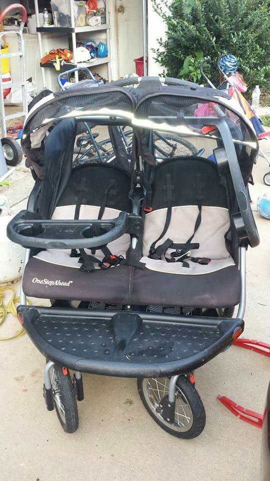 one step ahead double stroller