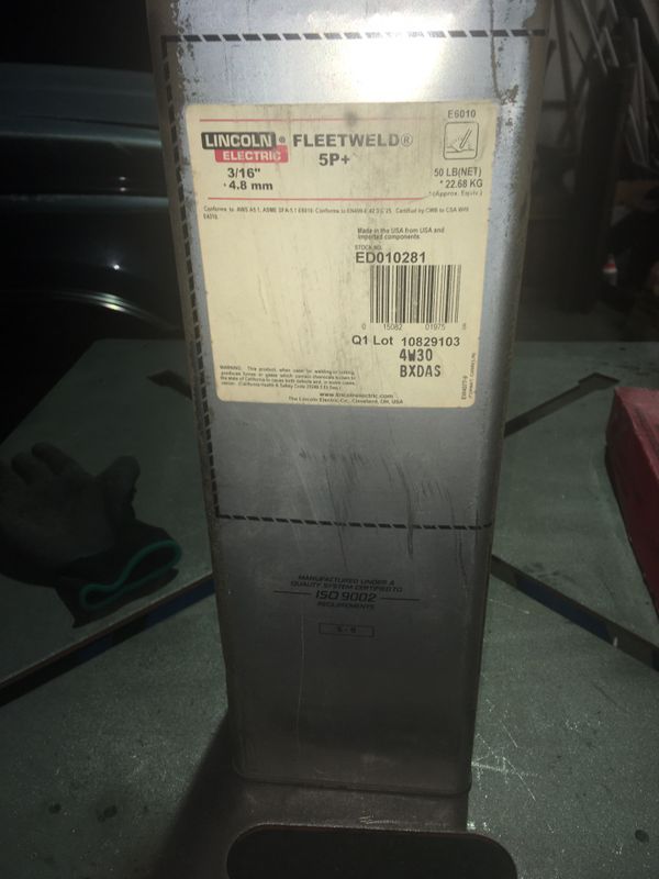 Lincoln Electric Electrodes E6010 Fleetweld 5P+ unopened 50 Can of