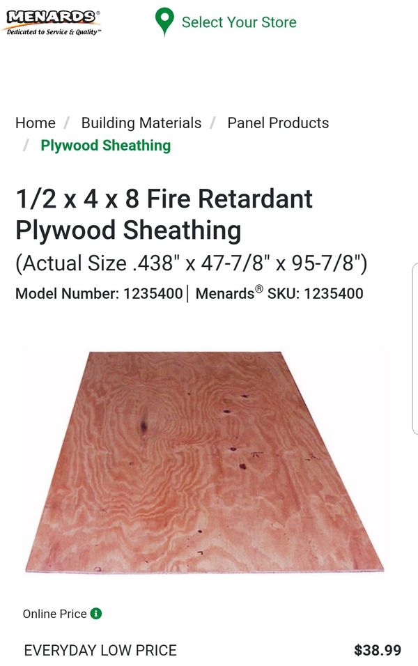 1 2 fire rated plywood