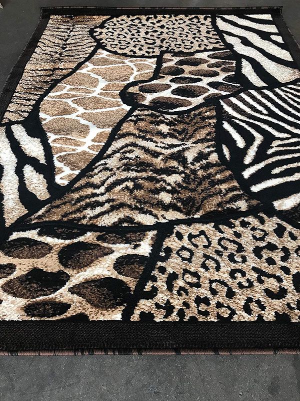 Animal print area rug brand new 5x7 foot thick quality for Sale in