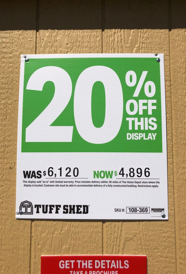 tuff shed sundance series tb-700 10x12 display for sale in