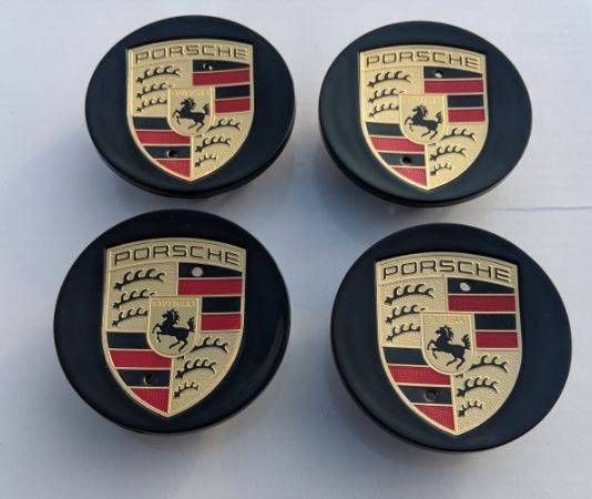 Porsche caps wheel rim center cap 76mm 3 inch diameter BRAND NEW SET OF ...