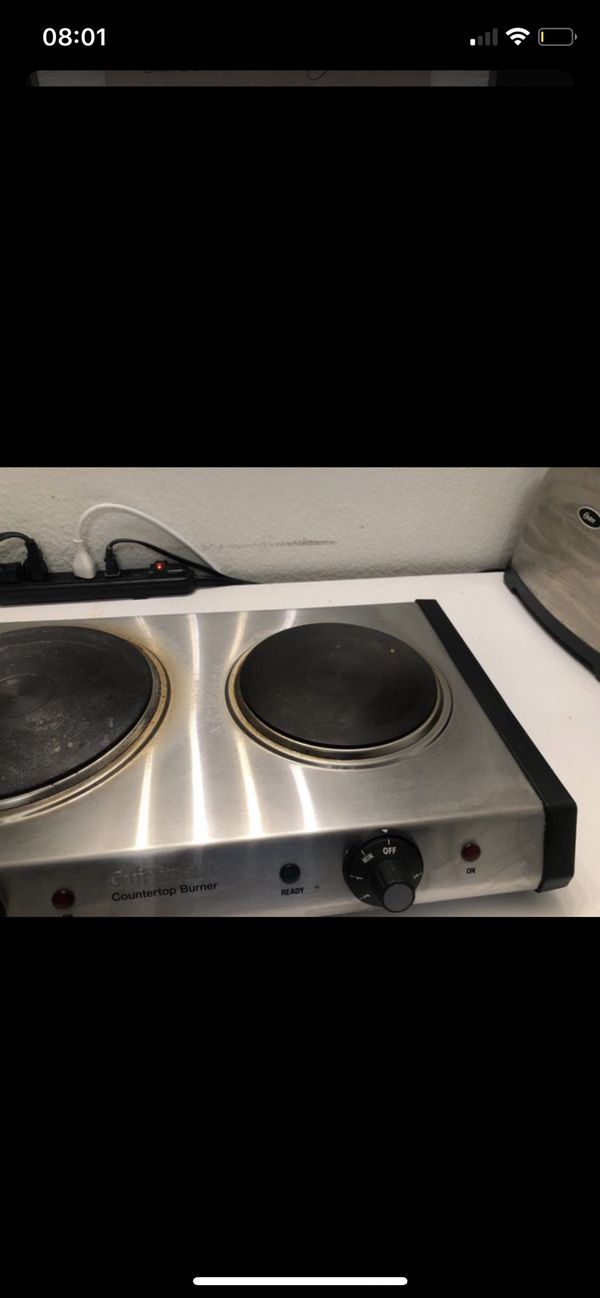 Cuisinart CastIron Double Burner Electric Hot Plate Stove for Sale in