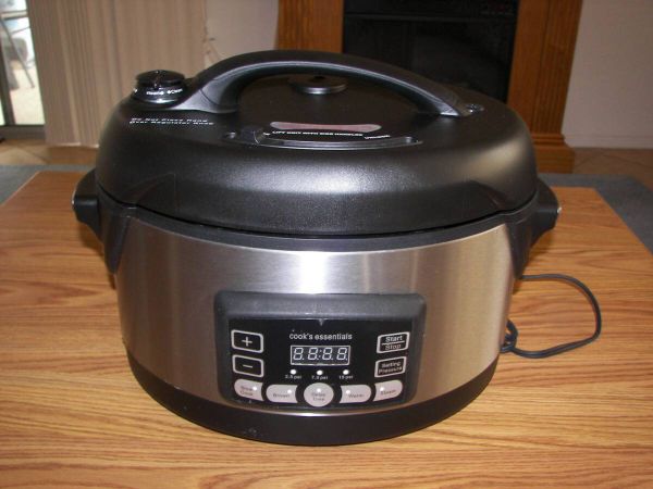 Cooks Essentials 5.25qt Electric Oval Stainless Steel Digital Pressure