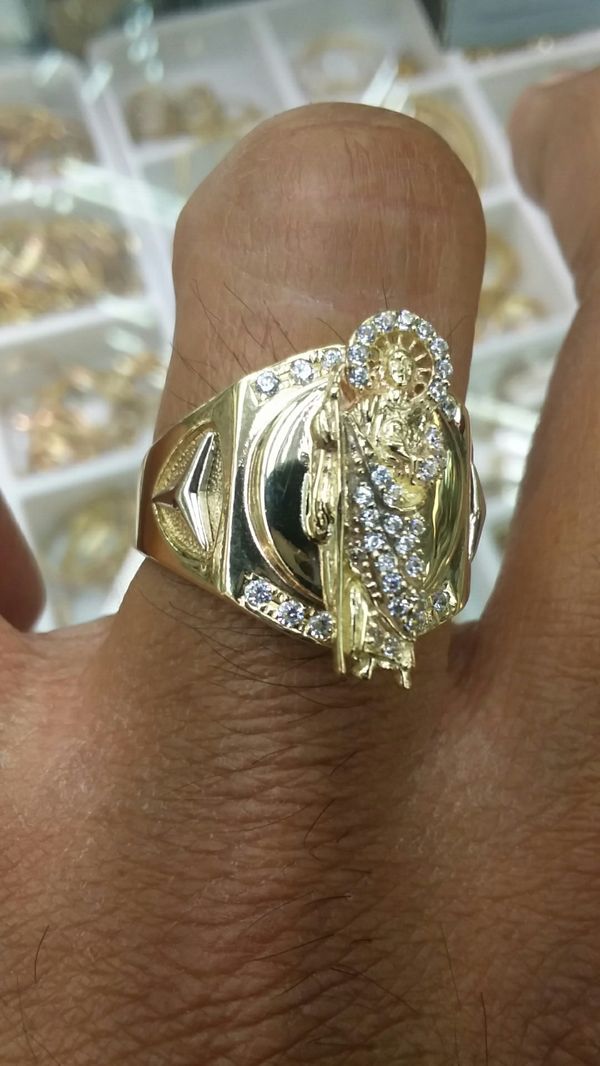 14k Gold CZ San Judas Ring 8.5 grams for Sale in Los Angeles, CA - OfferUp