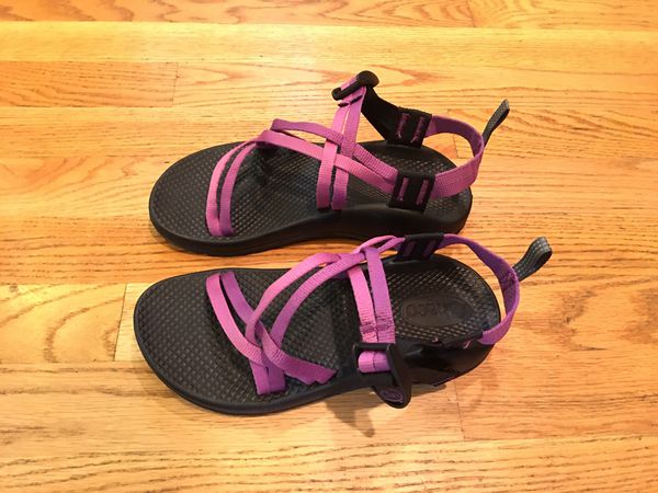 CHACO Z/1 LAVENDER STRAPPY WATERPROOF HIKING SPORT SLINGBACK SANDALS ...