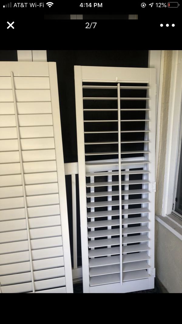 New White Shutters 1 set only (2 panels) 5 ft 7 “ tall and