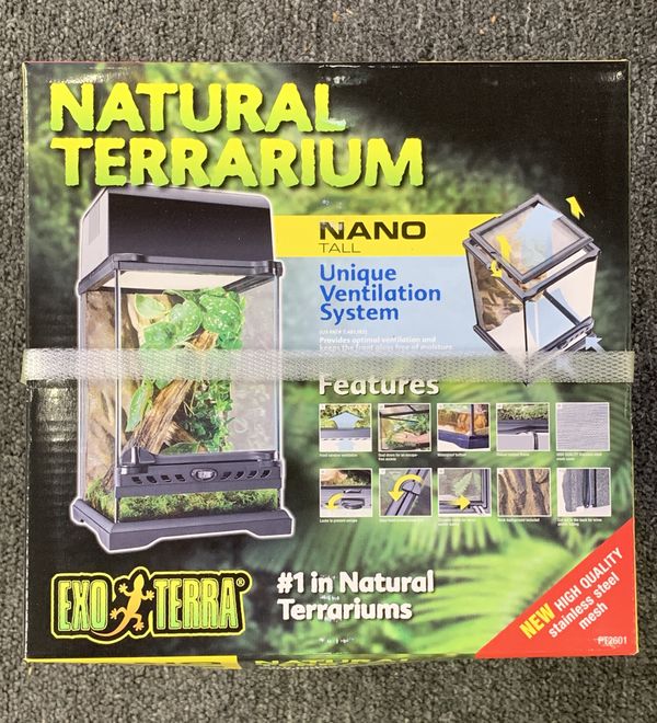Exo Terra 8x8x12 Nano Tall Reptile tank cage terrarium vivarium for