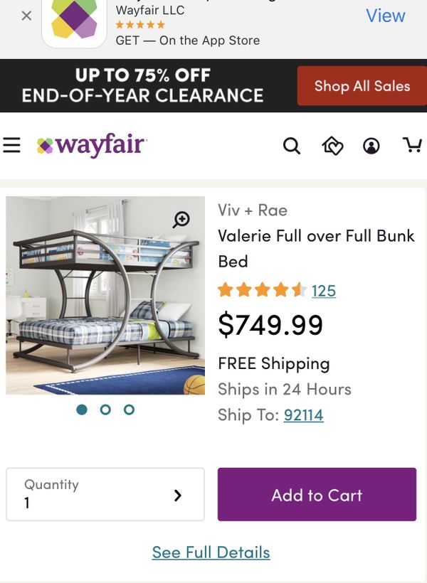 Full Over Bunk Beds 300 Or Best Offer For In San Jose Ca 300