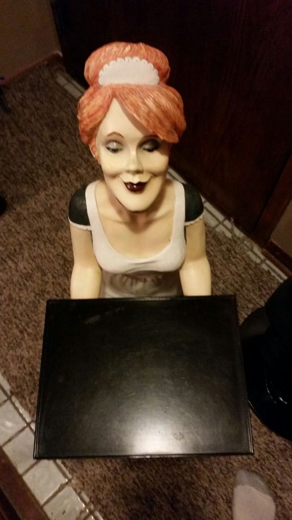 The bombay company Henry The Butler & Millie Maid statues with Trays