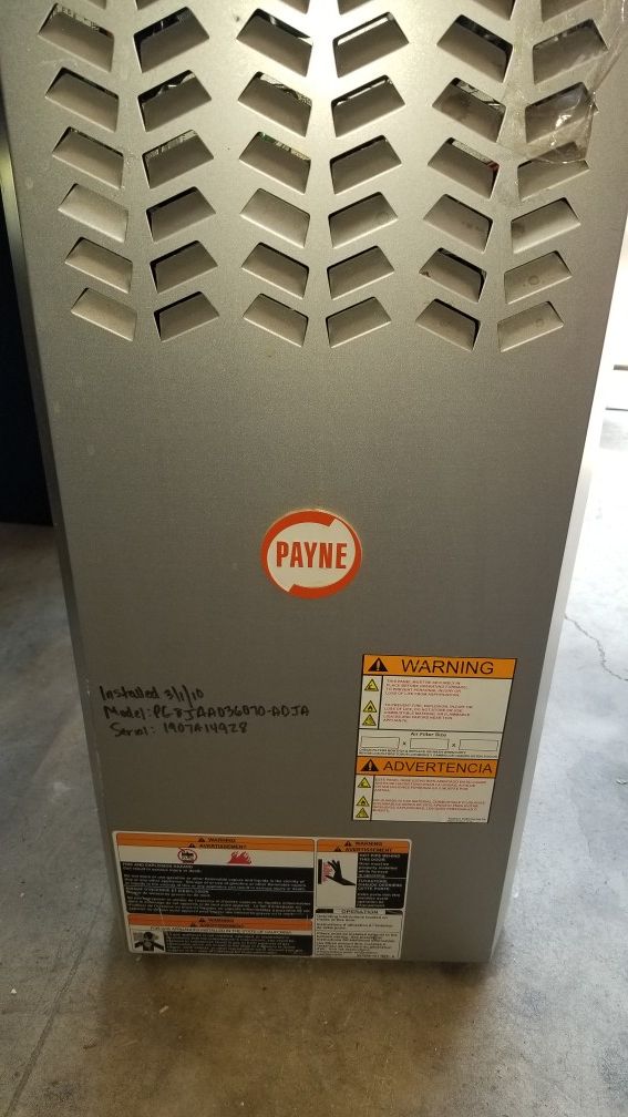 Payne 60k BTU Furnace for Sale in Whittier, CA OfferUp