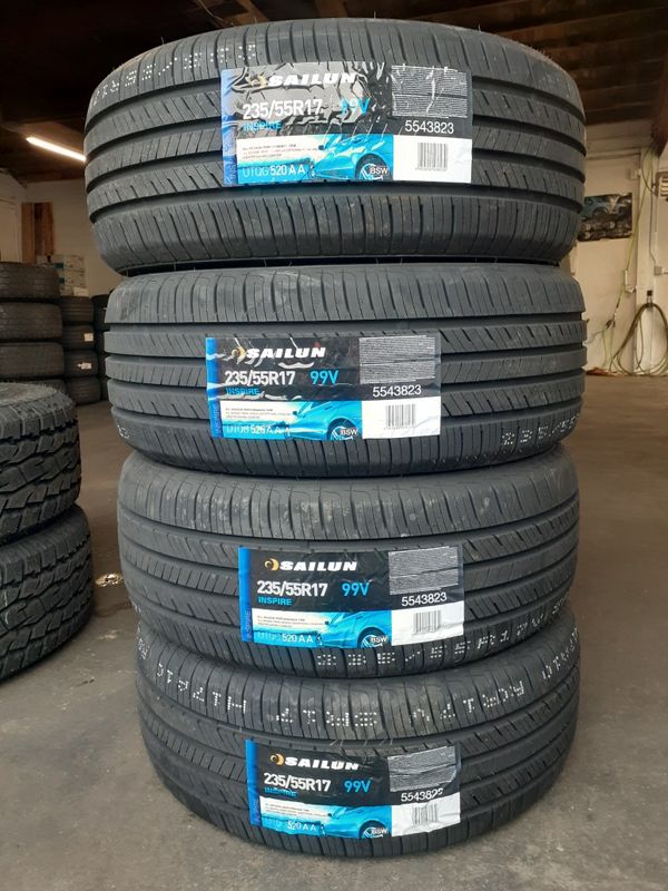 235 55 17 brand new tires $430 all 4 with free mount balance ...