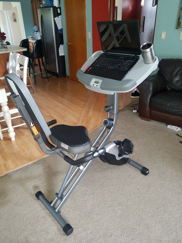 exerpeutic desk folding exercise bike