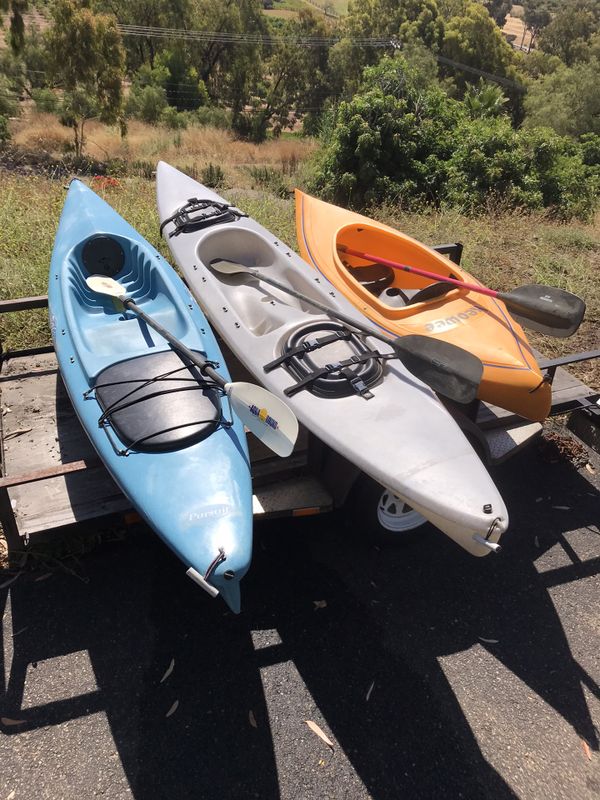 3 kayaks with paddles for Sale in Rancho Santa Fe, CA OfferUp