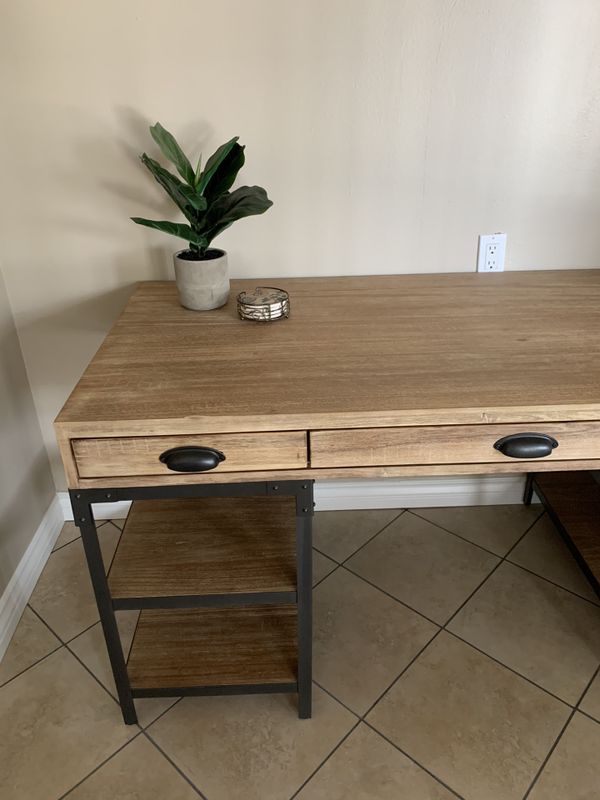 I have something you will love! World Market Wood & Metal Teagan Desk