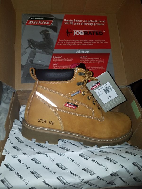 genuine dickies men's jobrated brawn waterproof work boot
