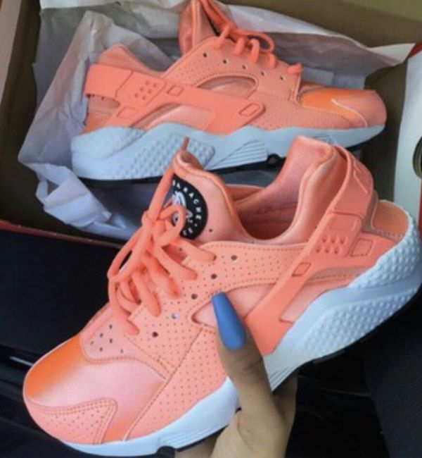 green and orange huaraches