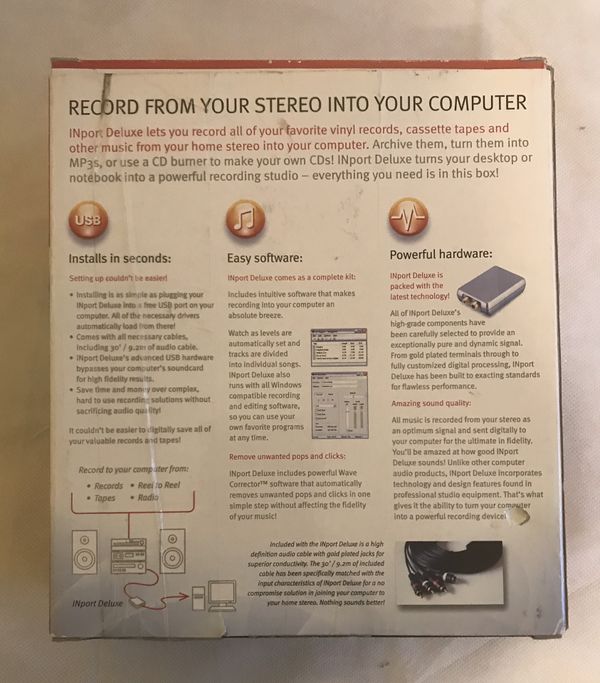 Xitel Inport Deluxe - Record From Your Stereo To Your Computer